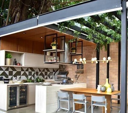 Diseño de cocina exterior en Santo Domingo, Madrid